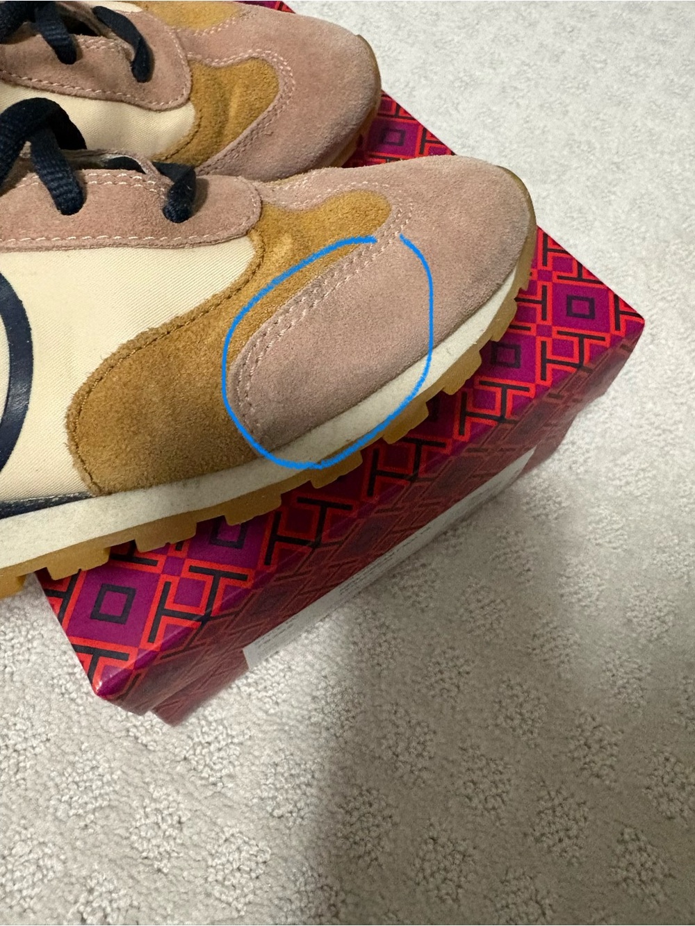 Tory Burch Annie Nylon/Nat Suede Runner - Picture 14 of 14